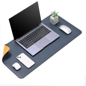 Desk-Play Anti-Skid Desk Mat – Work From Desk Organizer - Grey