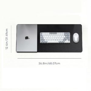 Desk-Play Anti-Skid Desk Mat – Work From Desk Organizer - Black