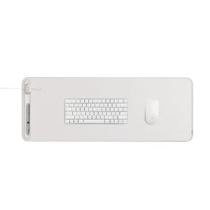 Desk-Play Anti-Skid Desk Mat – Work From Home Desk Organizer - White