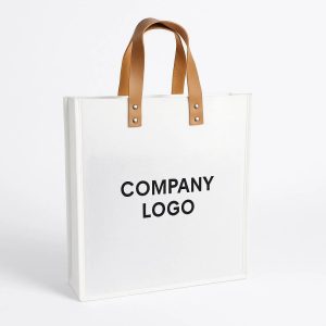 White Felt Carry Bag
