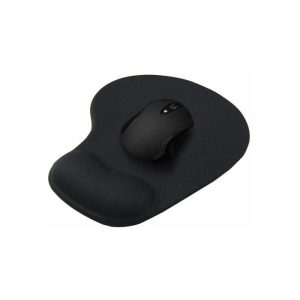 Black Mouse Pad with Wrist Rest Comfort Support